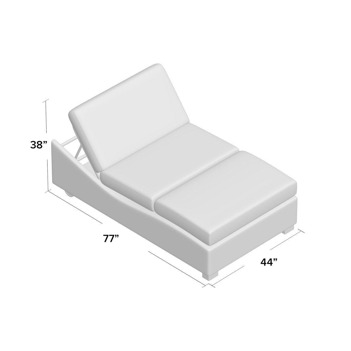 Woodard Montecito 77'' Long Reclining Double Chaise Wayfair